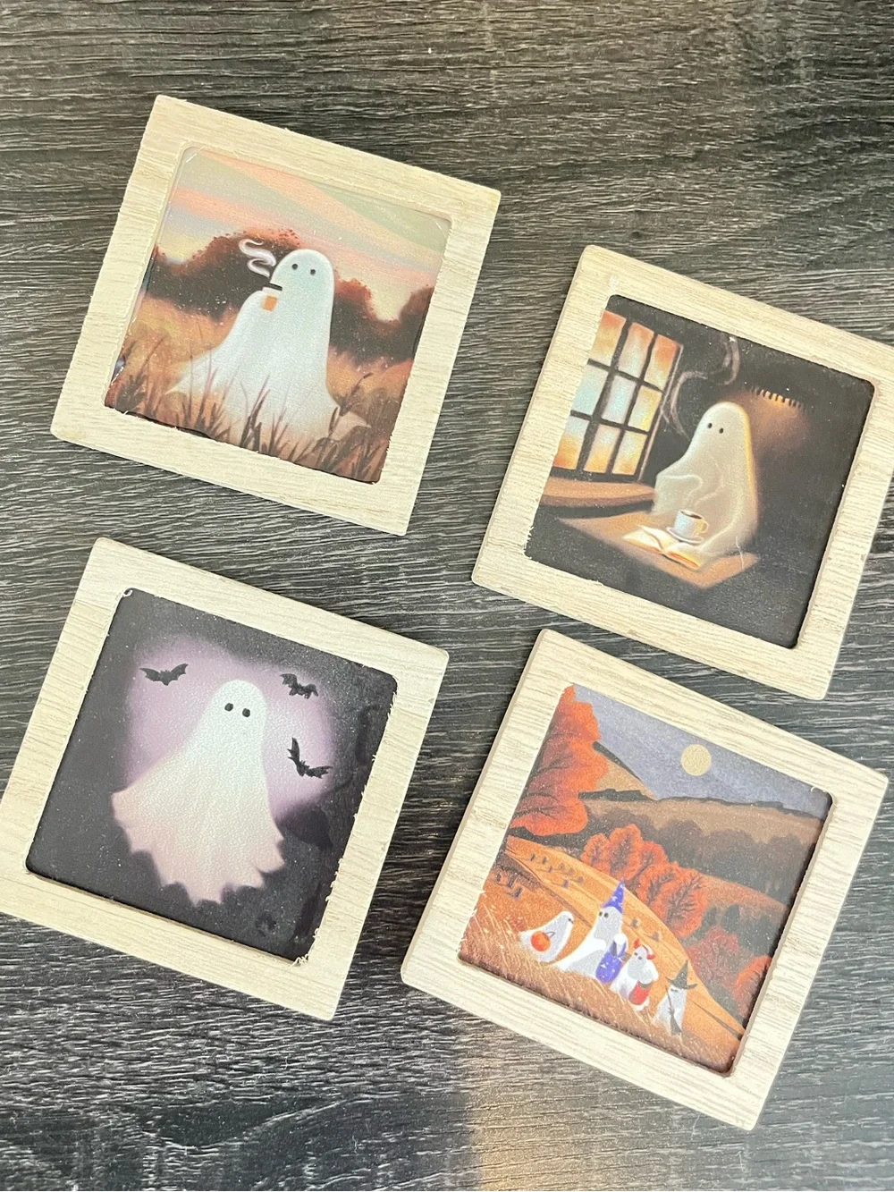 👻 Target Bullseye Halloween Ghost magnets Set of 4 Halloween 2026